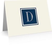 Monogram Stationery Note Cards - Monogram Thank You Cards (D)