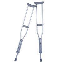 FLYSXP Aluminum Alloy Thick Underarm Crutches Adjustable Walker Two Non-Slip Height Retractable Walking Sticks Wheelchair