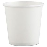 SOLO 374W-2050 4oz White, Single Sided Poly Paper Hot Cups, (Case of 1,000)