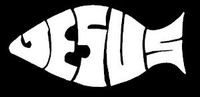 Jesus Fish Decal Vinyl Sticker|Cars Trucks Vans Walls Laptop| White |5.5 x 3 in|LLI417