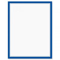 Blue Frame Patriotic Letter Papers - Set of 25, American Flag Stationery Papers, 8 1/2" x 11", Compatible Computer Paper, Patriotic Letterhead, 4th of July Flyers, Veterans Day, Memorial Day