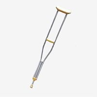 Adjustable Walking Crutch Anti-Slip, Adult Underarm Crutches, Medical Stainless Steel Crutches, Shock-Proof Thickened Fractures, Disabled Walkers,Silverlarge