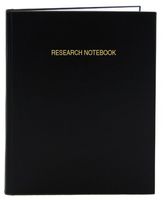 BookFactory Black Research Notebook - 168 Pages (.25" Grid Format), 8 7/8" x 11 1/4", Black Cover, Smyth Sewn Hardbound (LIRPE-168-LGR-A-LKT6)