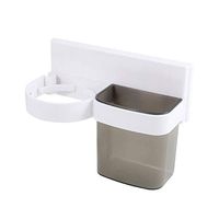 Hair Dryer Storage Rack Family Bedroom Bathroom ABS Plastic Bathroom Free Punching Wall Hanging Storage Rack (Color : B)
