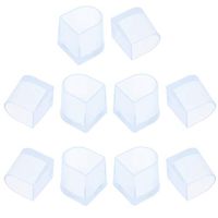 HEALLILY Clear High Heel Protectors Stoppers Repair Caps Covers for Women-Perfect for Weddings Races Size L White 5 Pair