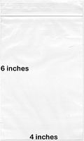 BNY Corner 2 Mil 4x6 Clear Plastic Zip Lock Bags, 4" x 6" Reloc Bag - 1000 Counts