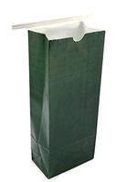 1LB Festive Bags with White or Gold Tin Tie Available in Solid Red,Green,Gold,Black,Blue and Maroon Size - 4 1/4 x 2 1/2 x 10 1/2″- (Green White Tin Tie)