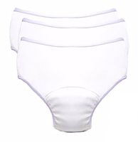 Comfort Finds Ladies Reusable Incontinence Panty 10oz 3-Pack - White - Small 25-27 - 3 Pack