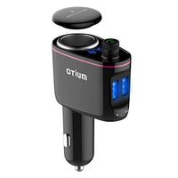 FM Transmitter/Cigarette Lighter Socket/USB Car Charger 3-in-1, Otium Bluetooth Car Adapter Wireless Audio Radio Receiver Music Modulator Car Kit Built-in Mic, Hands Free Talking【Updated Version】