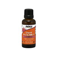 NOW Supplements, Liquid D-3 & MK-7 with 2,500 IU Vitamin D-3 & 100 mcg Vitamin K-2 per 5 drops, 1-Ounce