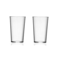 Plastic Small Cups for Drinking ,Bathroom Vanity Countertops - Clear Frosted ,Pack of 2