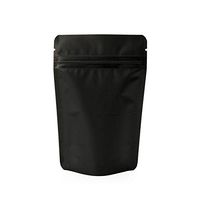 2 oz, 4"x6" Airtight Zipper Stand up Pouch, Barrier Bag - Heat Seal-able Zip Lock (Matte Black)