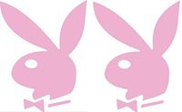 2 Playboy Bunnies 6" tall decal laptop tablet skateboard car windows