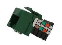 Leviton 41108-RV8 Voice Grade QuickPort Connector, Green