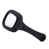 ZH Magnifier Magnifying Glass/Hand-held LED Reading Magnifier 5 Times White Light Purple Light Reading Reading Newspaper Magnifying Glass Non-Slip Matte Handle Portable