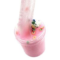 Kids Fluffy Slime, Routinfly Stress Relief Mud Toy Flower Field Cow Scented Crystal Fluffy Clay Toy for Any Child and Adults (Pink)