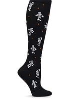 Nurse Mates Women's 12-14 mmHg Compression Trouser Sock (Skeleton Rock 'N Roll, One Size)