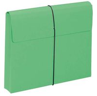Smead Expanding File Wallet with  Closure, 2" Expansion,  Closure, Letter Size, Green, 10 per Box (77204)