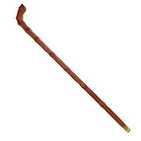 Walking stick Lightweight Traditional Red Sandalwood Wooden with A Crook Handle and Ferrule Elderly Walker/Non-Slip/can Be Sawed Short/Stable and Durable Fauay