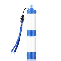 AuXK Pressurized Water Purification Straw Wild Water Filter Outdoor Personal Water Purifier Portable Camping,Blue