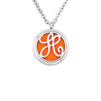 CLY Jewelry Essential Oil Locket Letter H Pendant Personalized Name Alphabet A-Z Monogram Initial Aromatherapy Diffuser Necklace for Women Girl Mom Grandma Daughter Wife Birthday