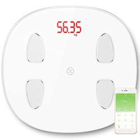 Shentesel Smart Body Fat Monitor Scale Electronic LED Digital Display Bluetooth Weight Scale - White