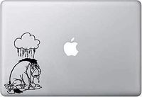 LA DECAL disney character eeyore crying on car truck SUV laptop macbook vinyl decal sticker Black 6 inches