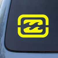 Billabong Wave Logo - Vinyl - 5" wide (Color: YELLOW) decal laptop tablet skateboard car windows stickers