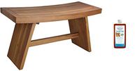 AquaTeak The Original 36" Asia Teak Shower Bench & AquaTeak Premium Teak Oil