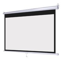Wall Mount Manual Pull Down Projector Screen 16:9 Aspect Ratio: Multiple Sizes Available (72")