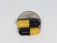 Empty Gelatin Capsules Size 0 Dark Yellow/Black (1000)