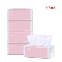 3-Ply Super Soft Facial Tissue,300 Sheets per Box,Household Toilet Paper, Soft Skin-Friendly Paper Towels (Pink, 4 Pack)