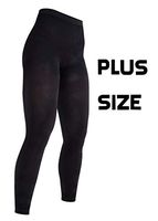 HOYISOX Compression Tights 20-30 mmHg Seamless Legs for Men and Women, Running and Athletic (Black, Women-3X-Large)