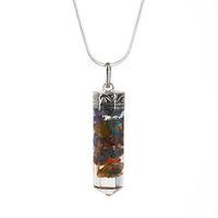 Piezo Orgonite Hex Bullet Chakra Pendant Necklace with 7 Types of Bionized Crystals for Each Chakra – Tested Cell Phone Radiation Shield -Protects from 5G Cell Technology –Negative Energy Transformer