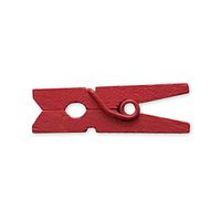 LWR CRAFTS Wooden Mini Clothespins 100 Per Pack 1" 2.5cm (Red)