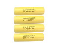 4pcs Authentic High Drain HE4 2500mAh 3.7v 20A Rechargeable Flat Top 18650-Battery for Flashlight