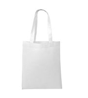 Non-Woven Promotional Budget Friendly Wholesale Tote Bag, Convention Trade Show Reusable Bags, 13"W x 15"H, Promotional Bags (White, 12)