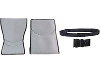 Replacement Anti Bacterial Back & Seat Cushions in Grey Set- for Karman S-ERGO105F18SS Ergonomic Wheelchair - Fit to Seat Size 18"x17" and Free Wheelchair Black Seatbelt!