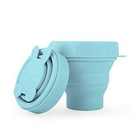 Collapsible Silicone Cup Foldable Sterilizing Cup for Menstrual Cups and Storing Your Diva Cup - Foldable for Travel from LUCKY CLOVER (L-green1)