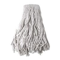 Mop Head, Refill, Cotton, 24 oz, 4-Ply, White, Sold as 2 Each