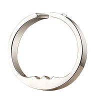 BeimYcW Stainless Steel Magnetic Anti Snore Open Ring Sleeping Aid Acupressure Therapy Silver XS