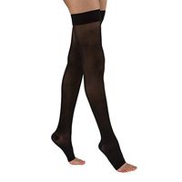 BSN Medical 119769 Compression Stocking, Thigh High, Open Toe, 20-30 mm HG, Medium, Classic Black
