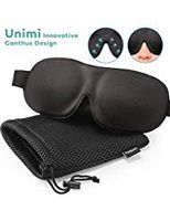 Unimi Sleep Mask for Woman and Man, Upgraded Contoured 3D Eye Mask Eye Cover, Comfortable Sleeping Mask No Pressure On Your Eyeballs, Create Total Darkness