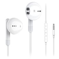 Wired Earbuds with Microphone, Kimwood Wired Earphones in-Ear Headphones HiFi Stereo, Powerful Bass and Crystal Clear Audio, Compatible with iPhone, iPad, Android, Computer Most with 3.5mm Jack(Clear)