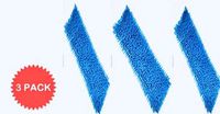 Under Ten 3-Pack of Microfiber Chenille Mops Pads，16.5X5.5 in (Blue)