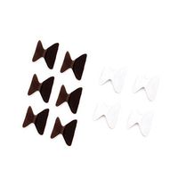 5 Pairs 2.5mm Non-Slip Silicone Nose Pads for Eyeglasses Brown+White