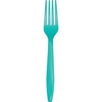 Creative Converting 324786 PREMIUM PL FORKS, One size, Teal Lagoon
