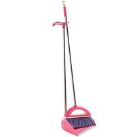 Broom and Dustpan With Long Handle Telescopic Up Extra Long Handle Soft Brush Broom and Dustpan Non-stick Hair Windproof Stainless steel rod Broom Set Home Kitchen Lobby Floor Garden clea