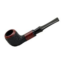 POZEN no. 102 briar straight rustic red and black tobacco smoking pipe by Mr. Brog (Poland)