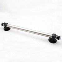 Lighted Smartbar Brushed Stainless Steel Bar with Charcoal Mounts and Lens Bar Caps. Includes 2 Fastener Kits for Wood Studs FK1001 (36 inch)